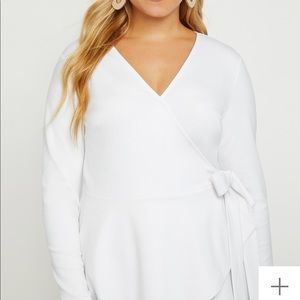 Eloquii long sleeve wrap top